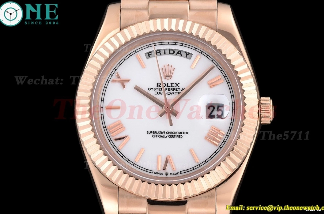 MY8215 GDF Daydate RG RG Dial White 40mm 0110